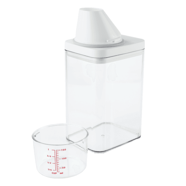 Pote organizador 1100ml para amaciante/sabão em pó c/ copo graduado – Global