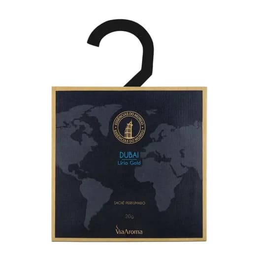 Sachê Perfumado Dubai Lírio Gold Linha Mundo Via Aroma - 20g