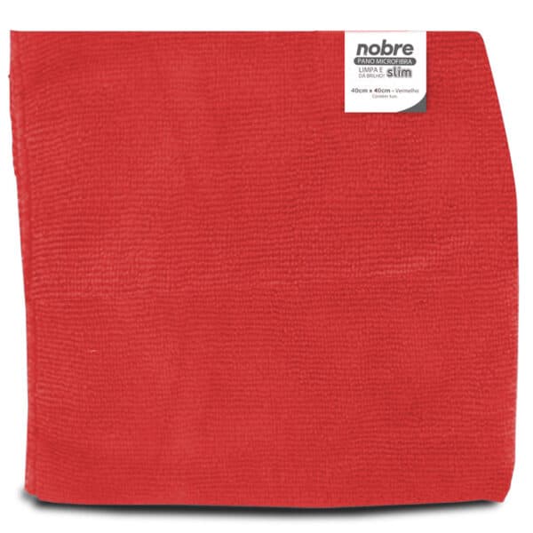 Pano de microfibra 40x40cm 1un vermelho Slim – Nobre