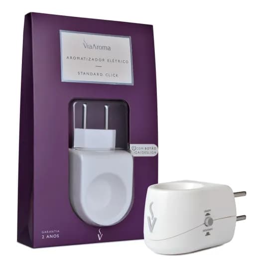 Difusor Aromatizador Elétrico Bivolt Standard Click White - Via Aroma