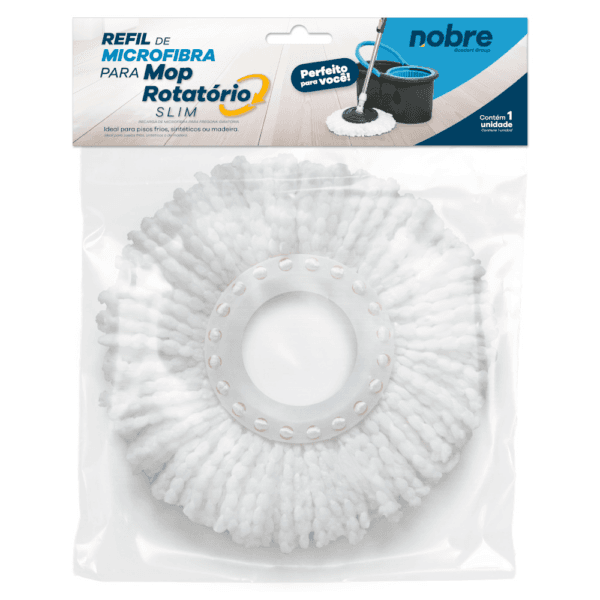 Refil de microfibra p/ conjunto mop rotatorio slim (mop refil, cod. 41411) – Nobre