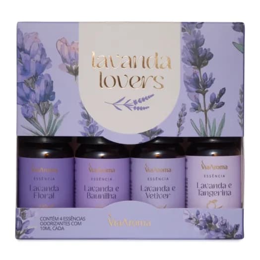 Kit Lavanda Lovers Via Aroma - 4 Essências