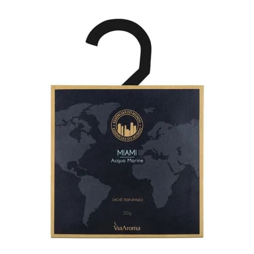 Sachê Perfumado Miami Acqua Marine Linha Mundo Via Aroma - 20g