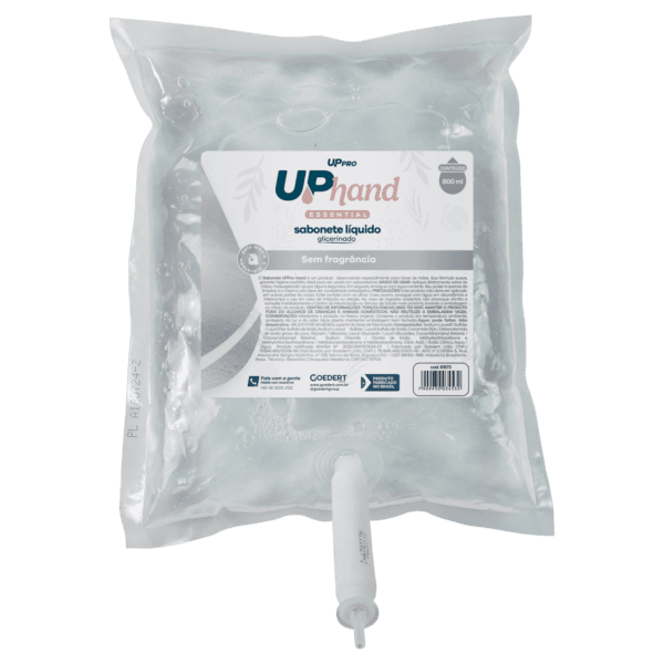 Sabonete liquido glicerinado refil bag 800ml s/ fragrancia Up Hand essential – UPPRO