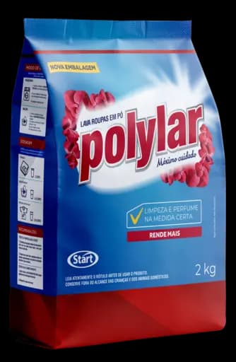 LAVA ROUPAS EM PÓ POLYLAR SACHET 6X2KG — lava roupas em po polylar 2kg sachet