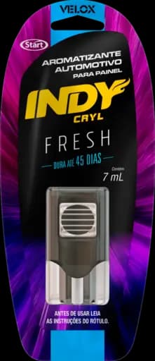 AROMATIZANTE AUTOMOTIVO PARA PAINEL VELOX INDY CRYL — indy aromatizante painel velox 3x7ml