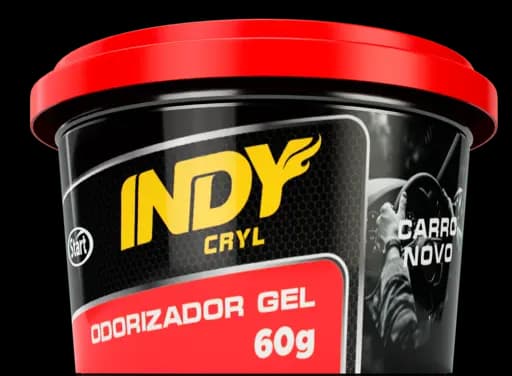 ODORIZADOR GEL INDY CARRO NOVO CRYL — indy odorizador gel carro novo 12x60g