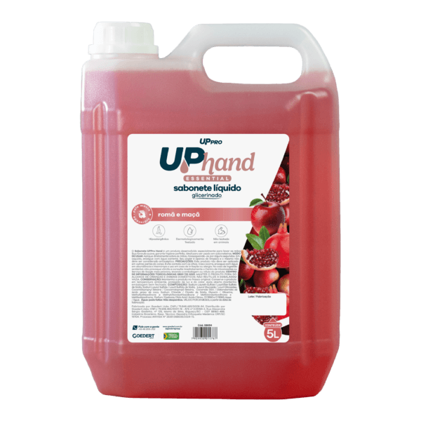 Sabonete Líquido Glicerinado 5L (Vermelho) Romã e Maçã Up Hand – UPPRO