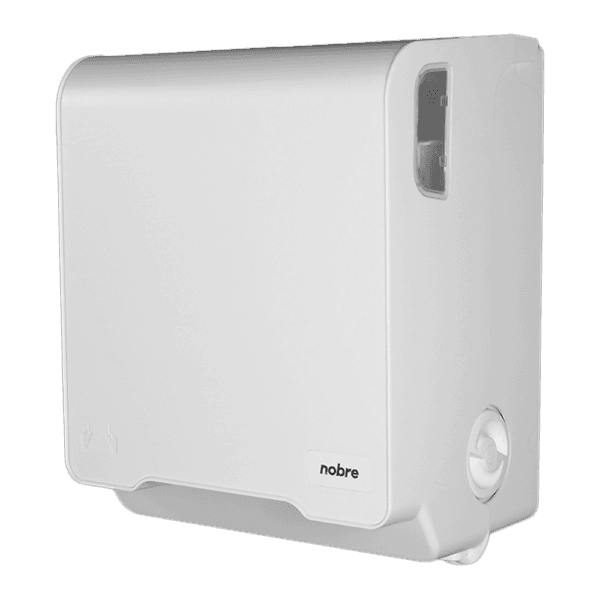 Dispenser autocortante p/ toalha bobina mecânico branco Brave – Nobre