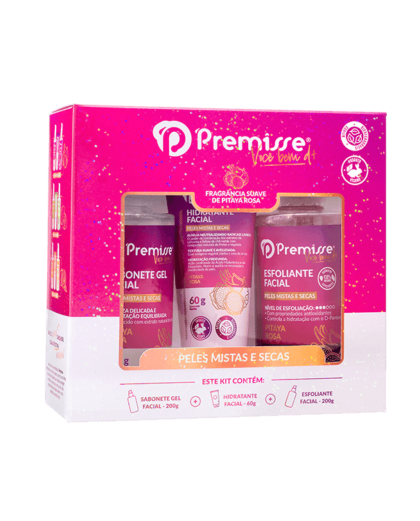 Kit Facial — Premisse (Pitaya Rosa | Para Peles Mistas e Secas)