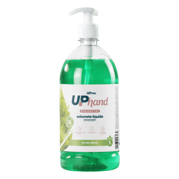 Sabonete líquido glicerinado frasco pump 1L erva doce Up Hand essential – UPPRO