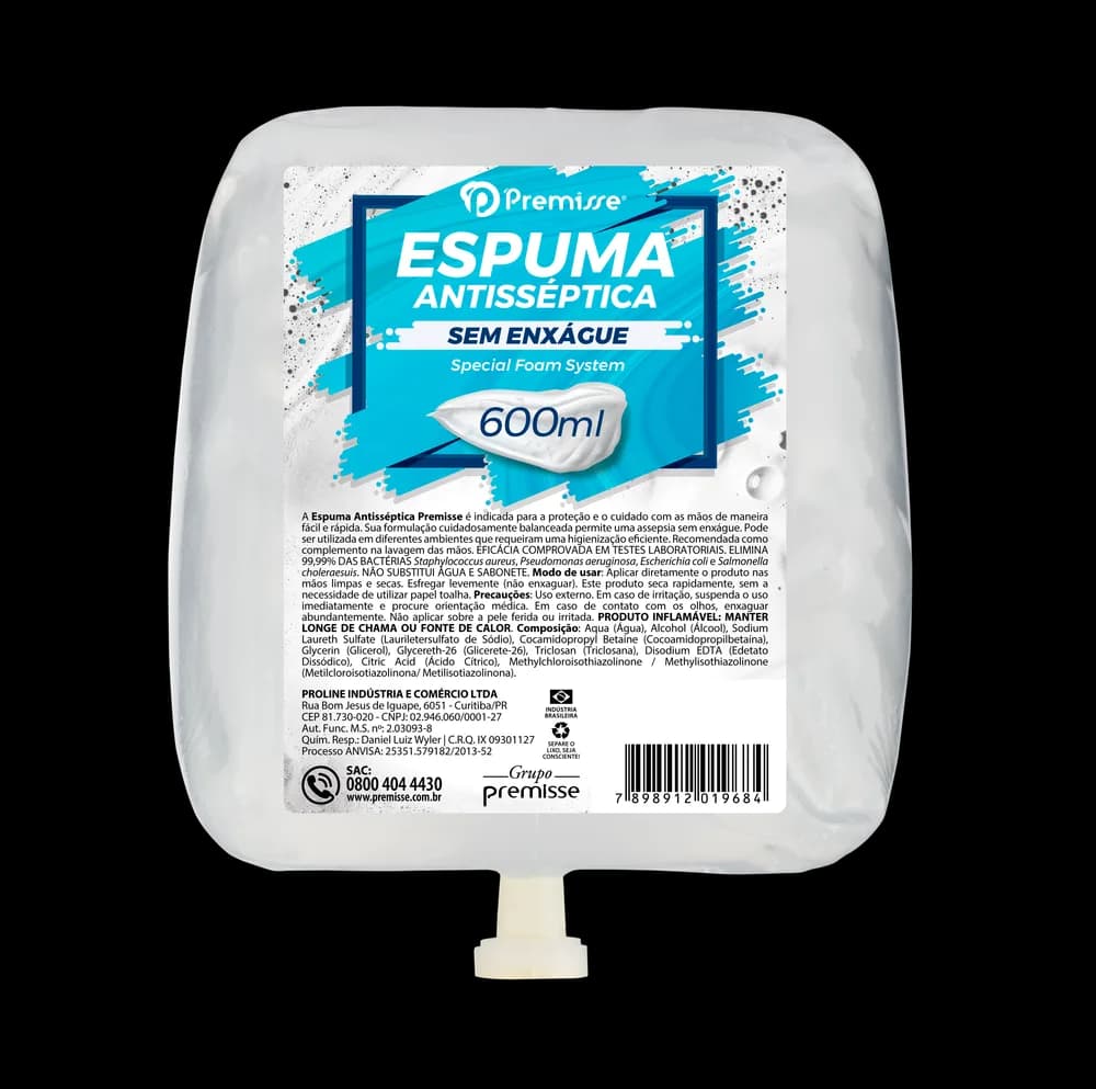 Antisseptico Espuma Sem Enxague — Premisse (500 ml e 600 ml)