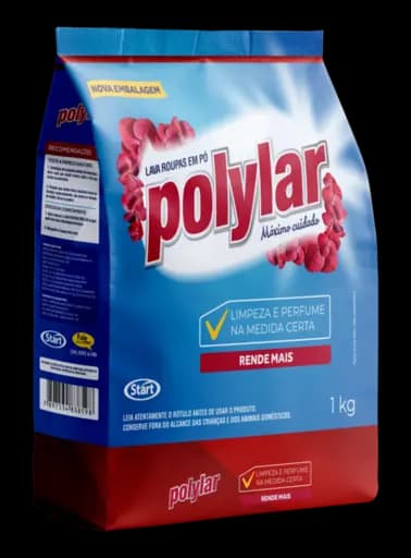 LAVA ROUPAS EM PÓ POLYLAR SACHET 6X1KG — lava roupas em po polylar 1kg sachet