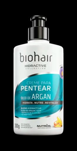 HIDRACTIVE CREME DE PENTEAR BIOHAIR — biohair hidractive creme de pentear oleo de argan