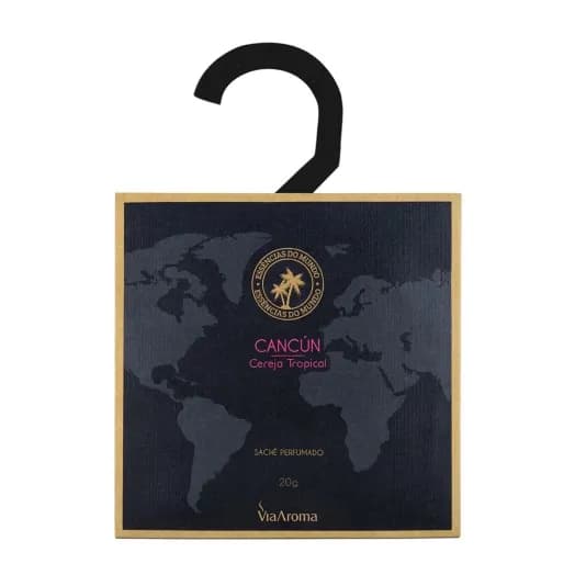 Sachê Perfumado Cancún Cereja Tropical Linha Mundo Via Aroma - 20g