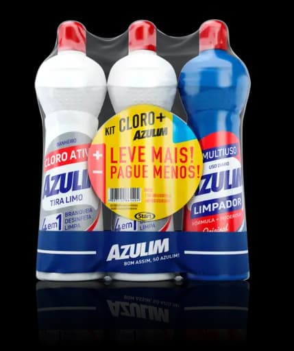 Kit Cloro Mais Azulim — 8x3x500ml