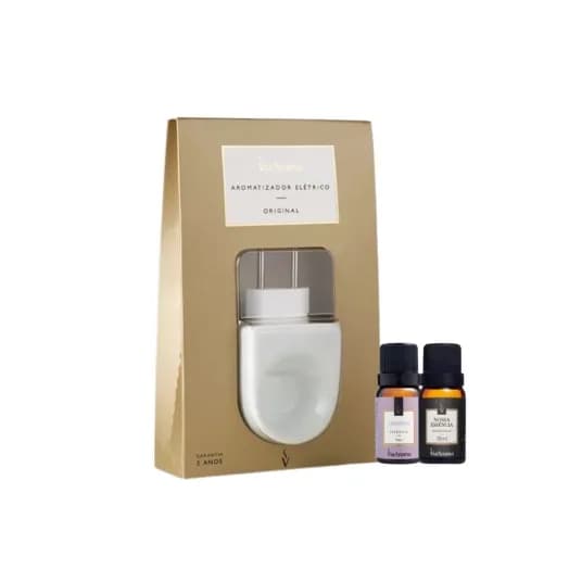 Kit Aromatizador Elétrico Original mais 2 Essenciais Via Aroma - Lavanda e Nossa Essência