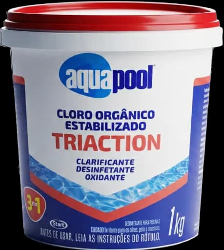 Cloro Orgânico Estabilizado Triaction Aquapool — cloro organico estabilizado triaction aquapool 1kg