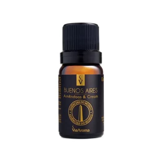 Essência Buenos Aires Amêndoas & Cream Linha Mundo Via Aroma - 10ml