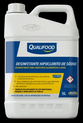 DESINFETANTE HIPOCLORITO DE SÓDIO QUALIMILK — desinf hipoclorito de sodio qualimilk 4x5l