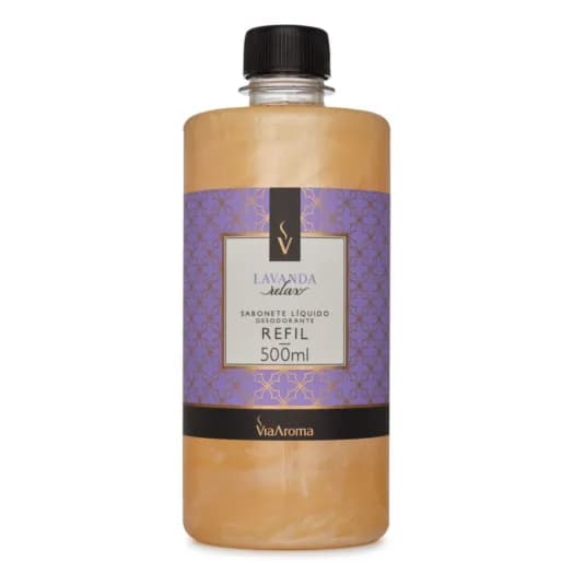 Refil Sabonete Líquido Desodorante Lavanda Via Aroma - 500ml
