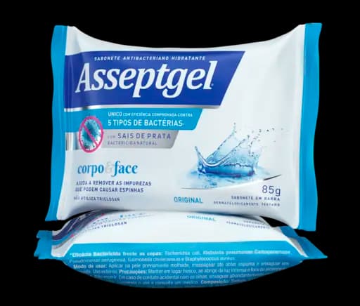Sabonete Em Barra Antibacteriano Asseptgel Original — original 85g
