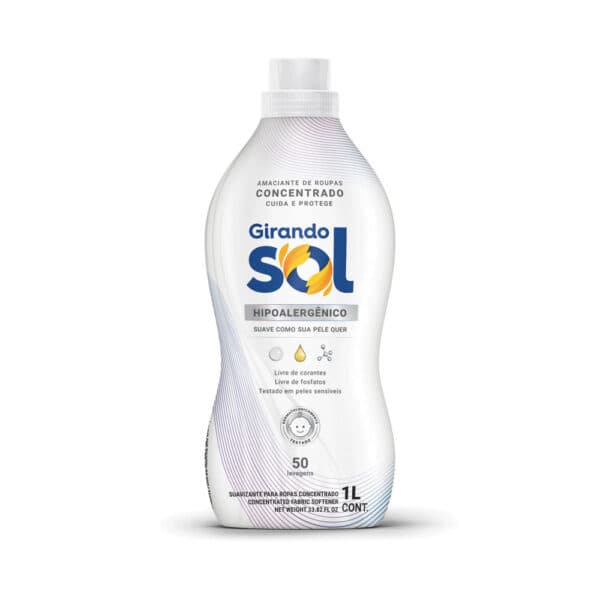 Amaciante Concentrado Hipoalergênico – 1L – Girando Sol