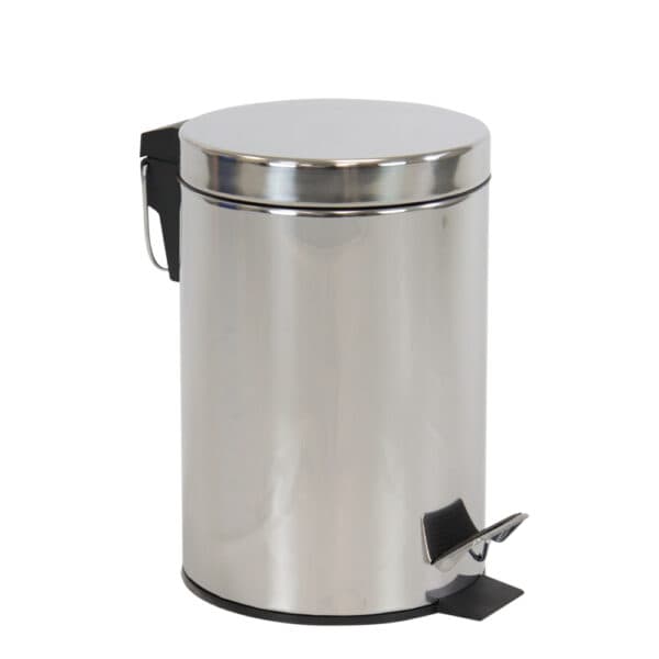 Lixeira inox redonda c/pedal 3l. polido Mood