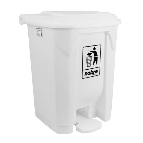 Lixeira plastica c/pedal 30l. branca – Nobre