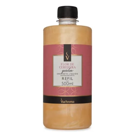 Refil Sabonete Líquido Desodorante Flor de Cerejeira Via Aroma - 500ml