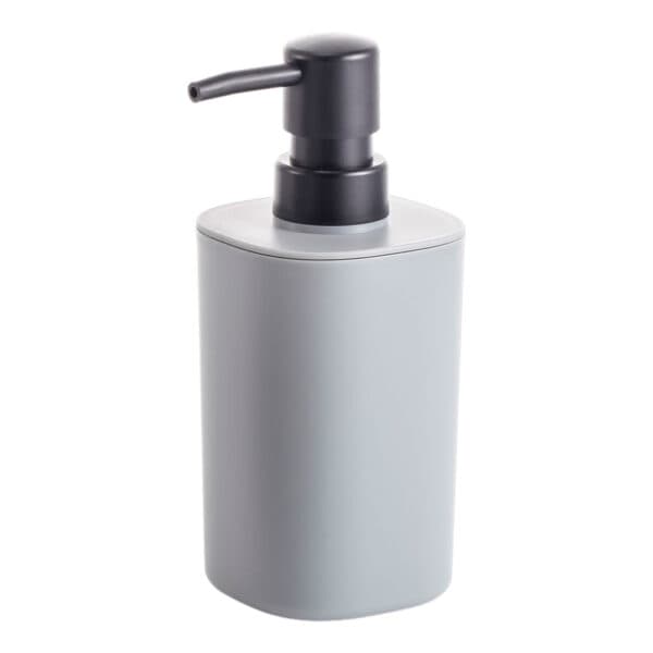 Dispenser p/ sabonete liq. 350ml quadrado cinza – Mood
