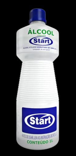 Álcool Líquido Start 46% — alcool liquido start desnat 46 12x1l cx
