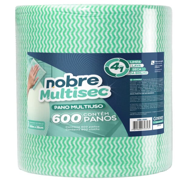 Pano Multiuso Slim – 28cm x 300m – Verde – Nobre