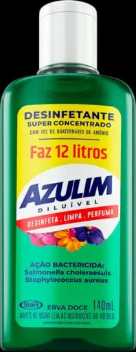 Desinfetante Superconcentrado Azulim Diluível — desinfetante superconcentrado azulim diluivel erva doce