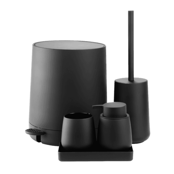 Conjunto p/ banheiro c/5pçs preto Circle – Mood