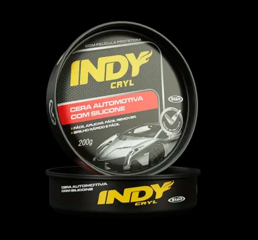 CERA AUTOMOTIVA COM SILICONE INDY CRYL — indy cera automotiva 12x200g