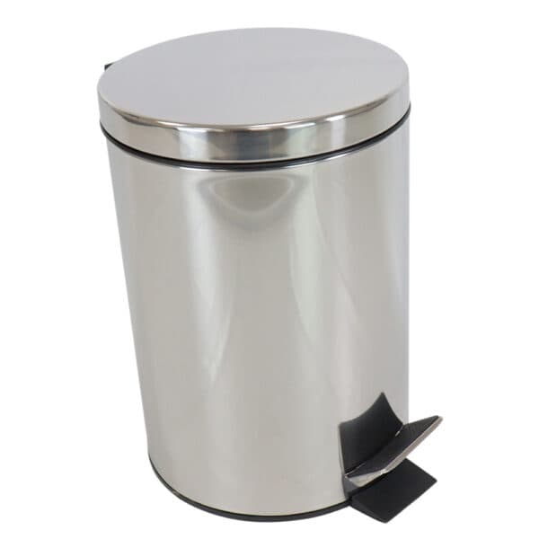 Lixeira inox redonda c/pedal 8l. polido Mood