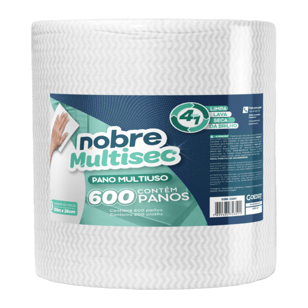 Pano Multiuso Slim – 28cm x 300m – Branco – Nobre
