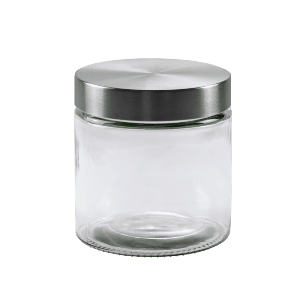 Pote para mantimentos em vidro 800ml com tampa de metal – Global