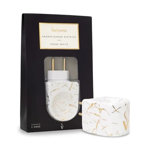 Difusor Aromatizador Elétrico Stone White - Via Aroma