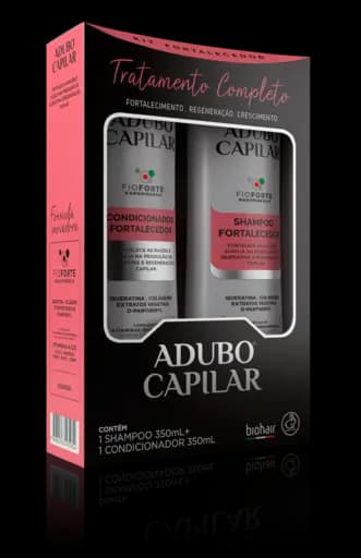 ADUBO CAPILAR FORTALECEDOR BIOHAIR — biohair adubo capilar kit shampooconddicionador fortalecedor