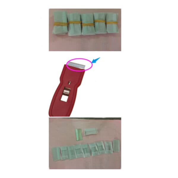 Lamina p/raspador de segurança 4cm. Jg c/10unid. (peça reposiçao) – Nobre