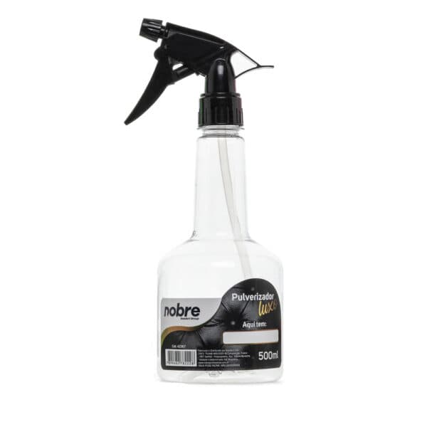 Pulverizador Transparente Luxo – c/ Gatilhão – Black – 500ml – Nobre