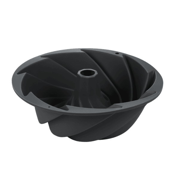Forma de silicone p/ bolo redondo 23cm em espiral cinza – Global