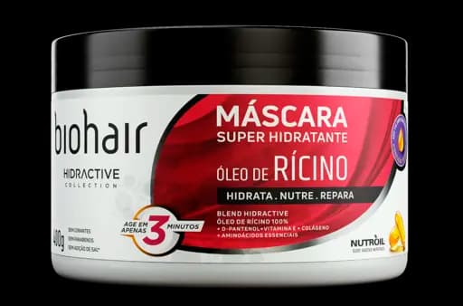 HIDRACTIVE MASCARA CONDCIONADOR BIOHAIR — biohair hidractive mascara cond oleo de ricino