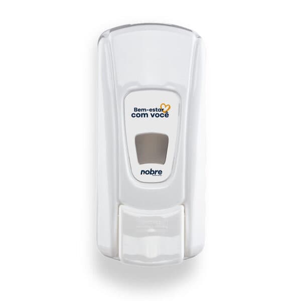 Dispenser p/ Sabonete Líquido/ Álcool Gel – Branco – 800ml – c/ Reservatório – Linha City – Nobre