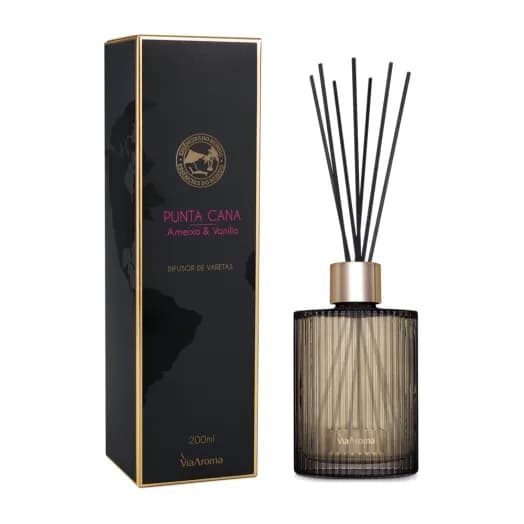 Difusor de Varetas Punta Cana Ameixa & Vanilla Linha Mundo Via Aroma - 200ml
