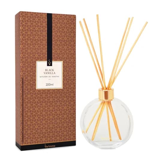 Difusor de Varetas Black Vanilla Via Aroma - 200ml