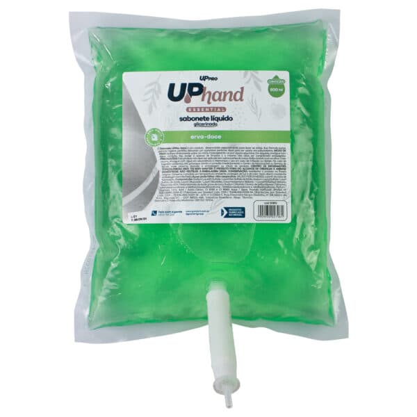Sabonete liquido glicerinado refil bag 800ml erva doce Up Hand essential – UPPRO