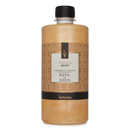 Refil Sabonete Líquido Desodorante Vanilla Sweet Via Aroma - 500ml